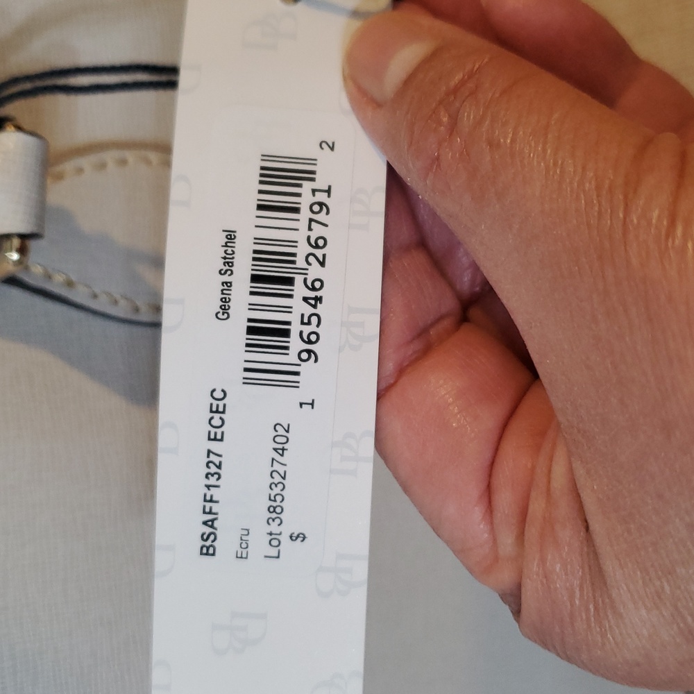 Dooney & Bourke Ecru Geena Satchel NWT - Picture 3 of 9